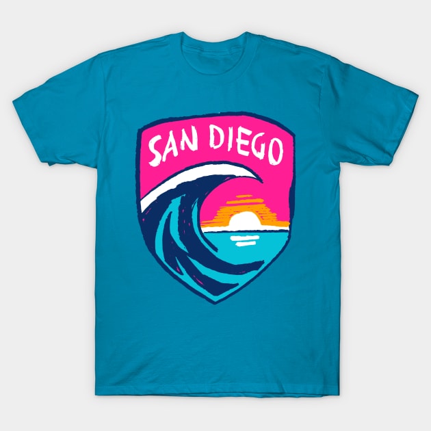 San Diego Waveeee FC 03 T-Shirt by Very Simple Graph